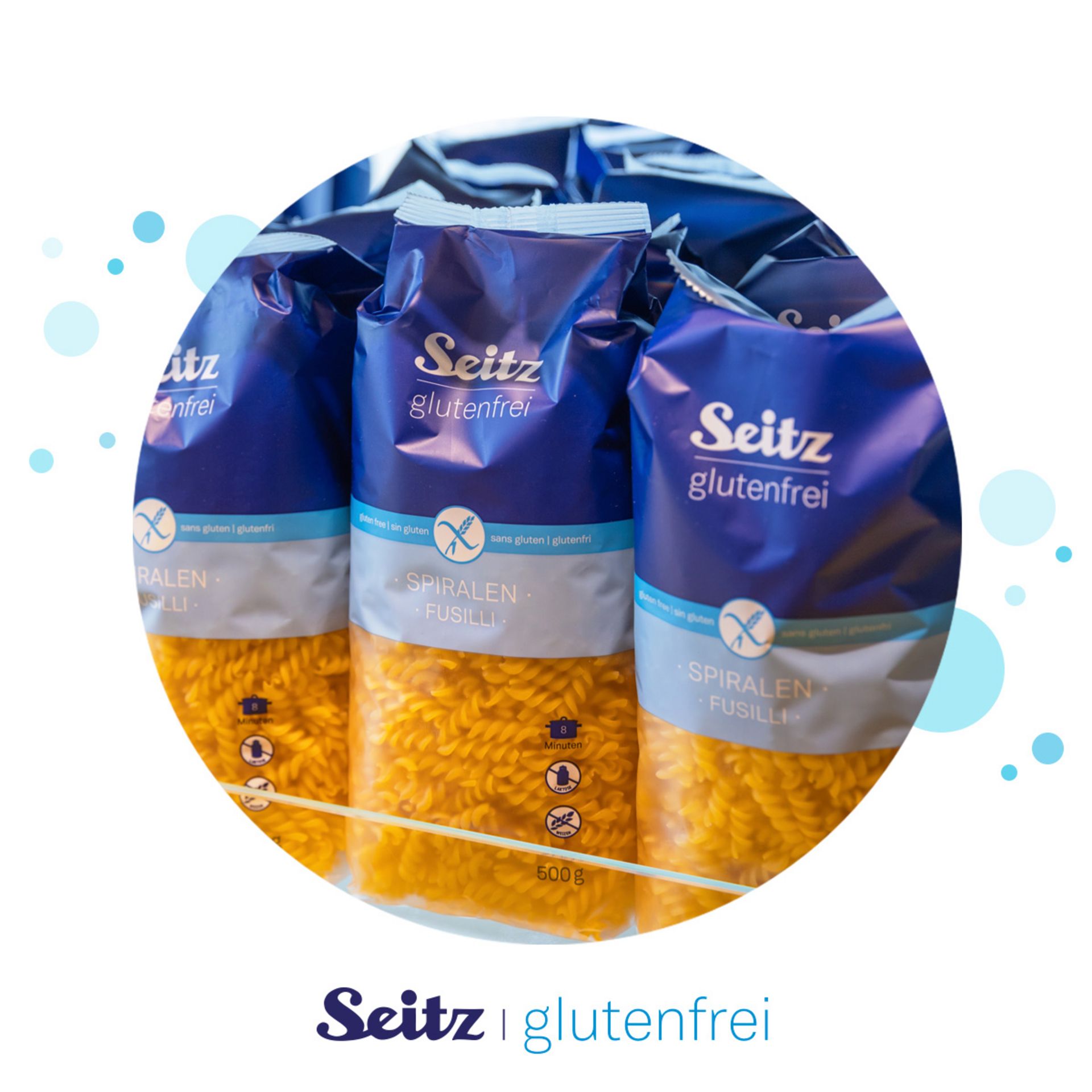 Seitz glutenfrei Produkte, stehend in einem Regal Seitz glutenfrei Produkte, stehend in einem Regal